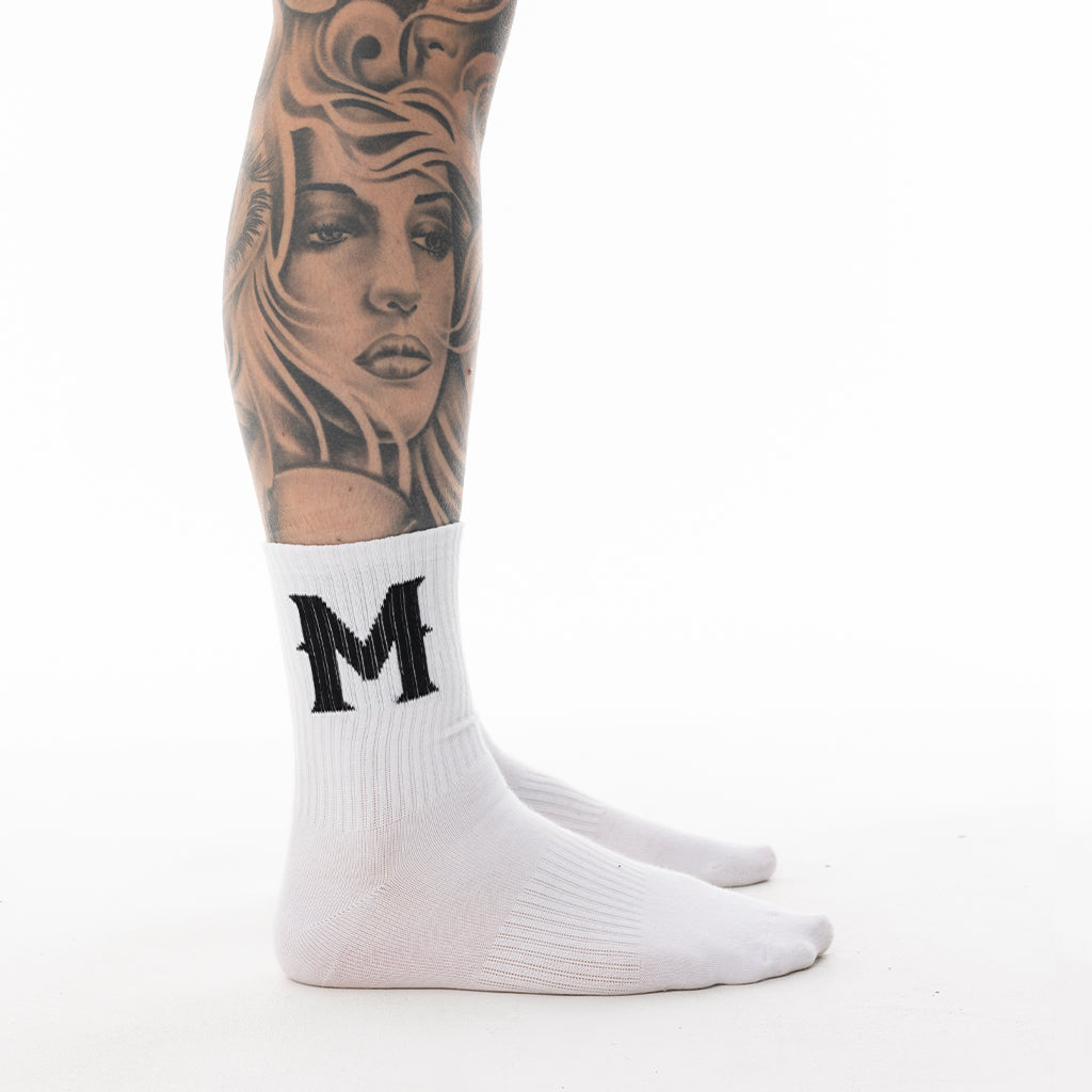 MELBURN MADE SOCKS WHITE