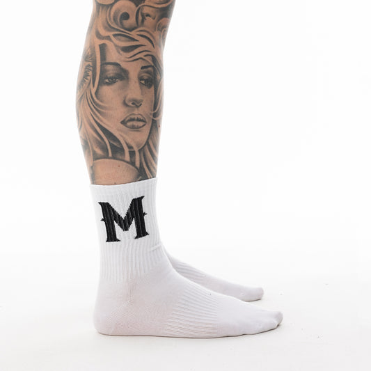 MELBURN MADE SOCKS WHITE