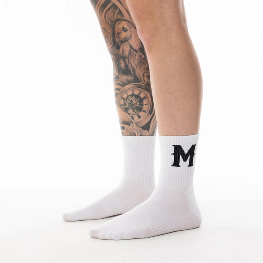 MELBURN MADE SOCKS WHITE