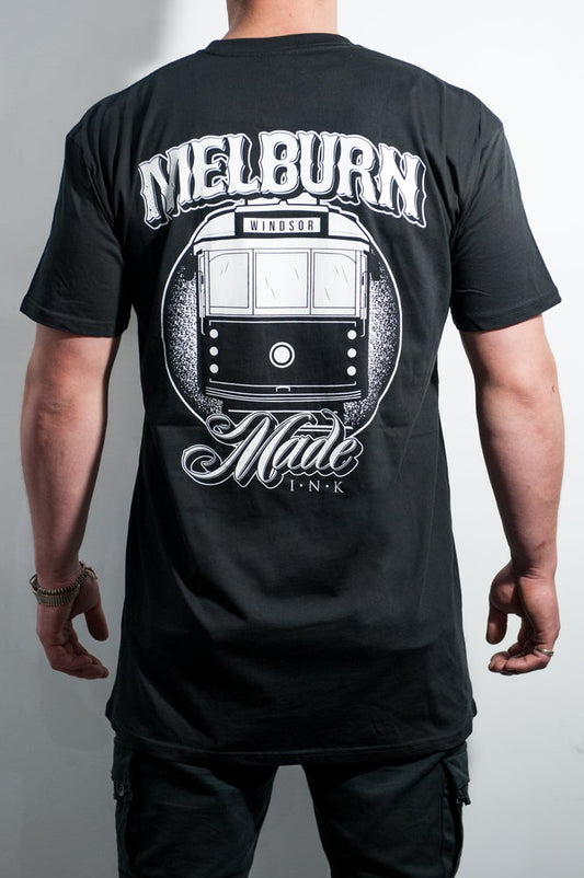 MELBURN MADE TRAM TEE REGULAR FIT BLACK