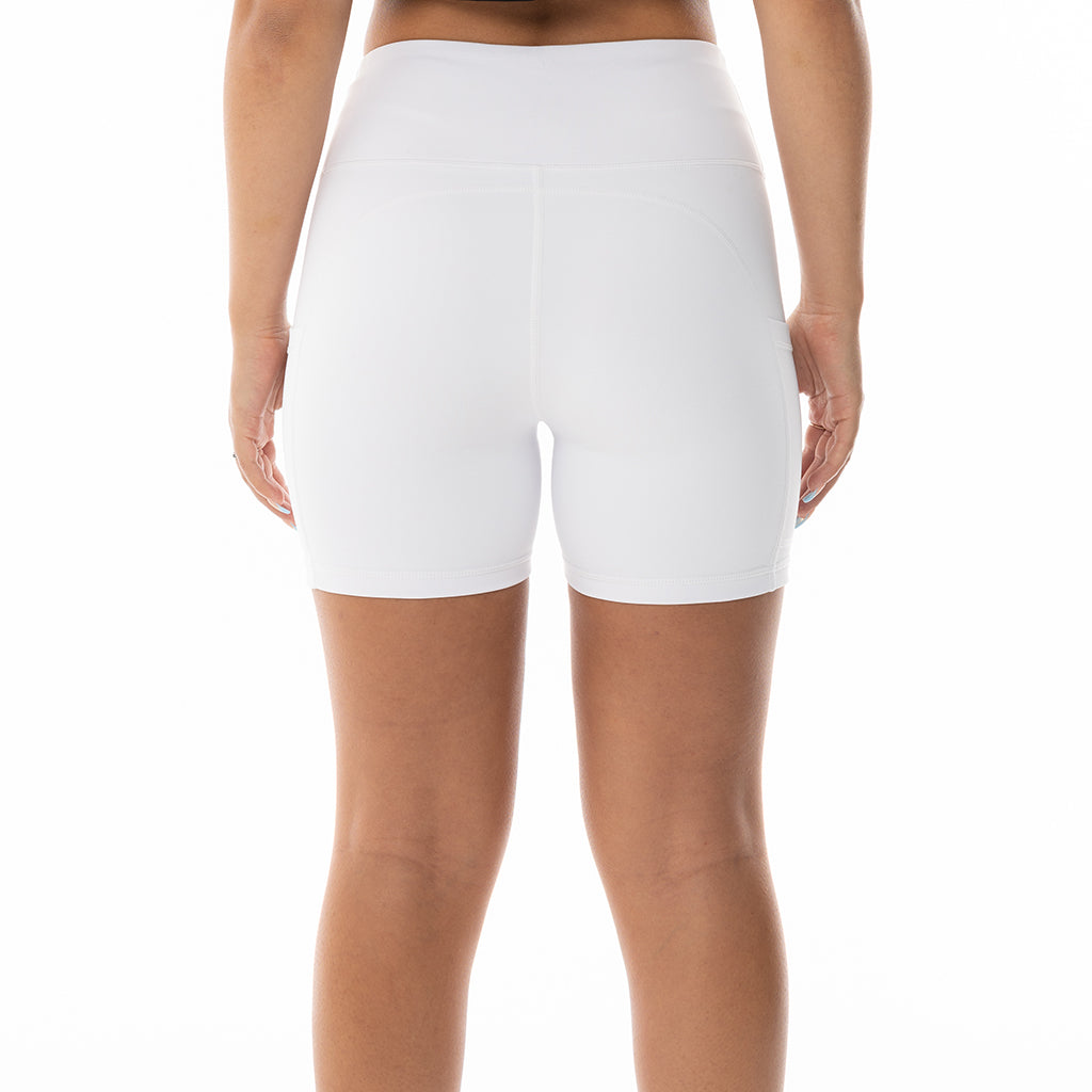 MELBURN MADE BIKE SHORTS WHITE